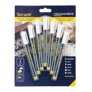 Picture of LIQUID CHALK MARKERS, SMALL NIB, WHITE, 7-PACK
